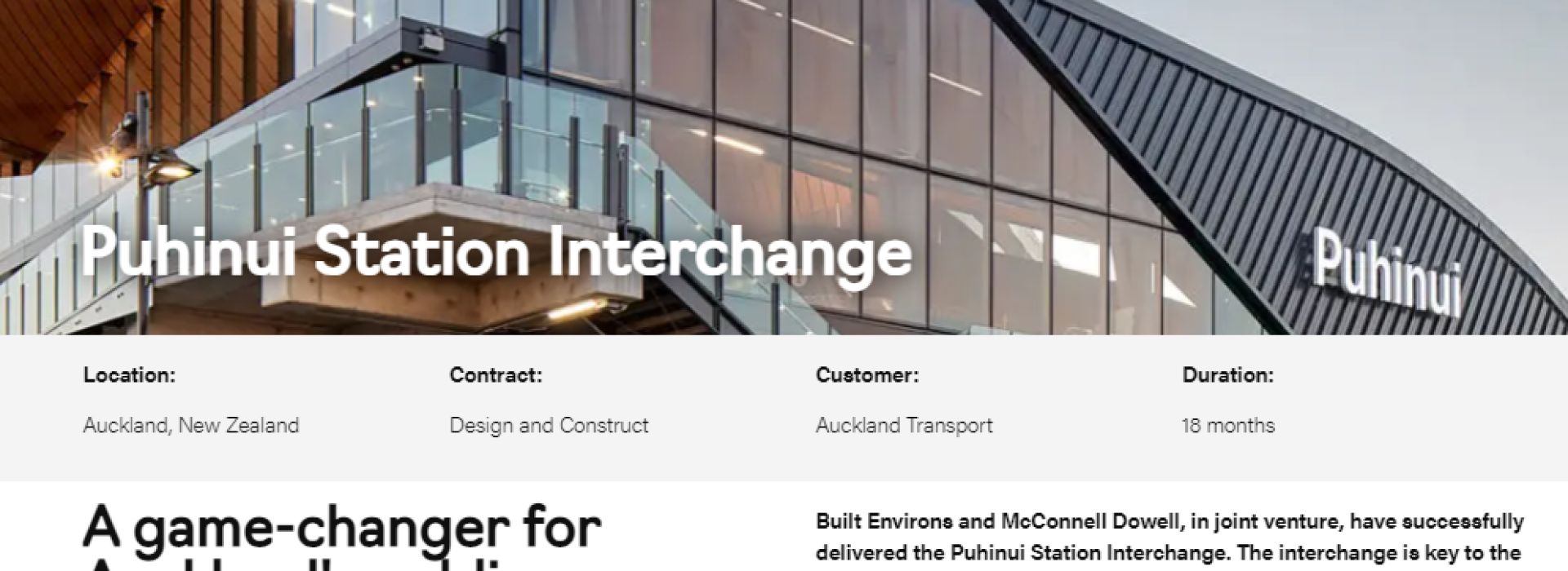 McConnell Dowell - Built Environs joint venture awarded Puhinui Station Interchange Main Works Contract  