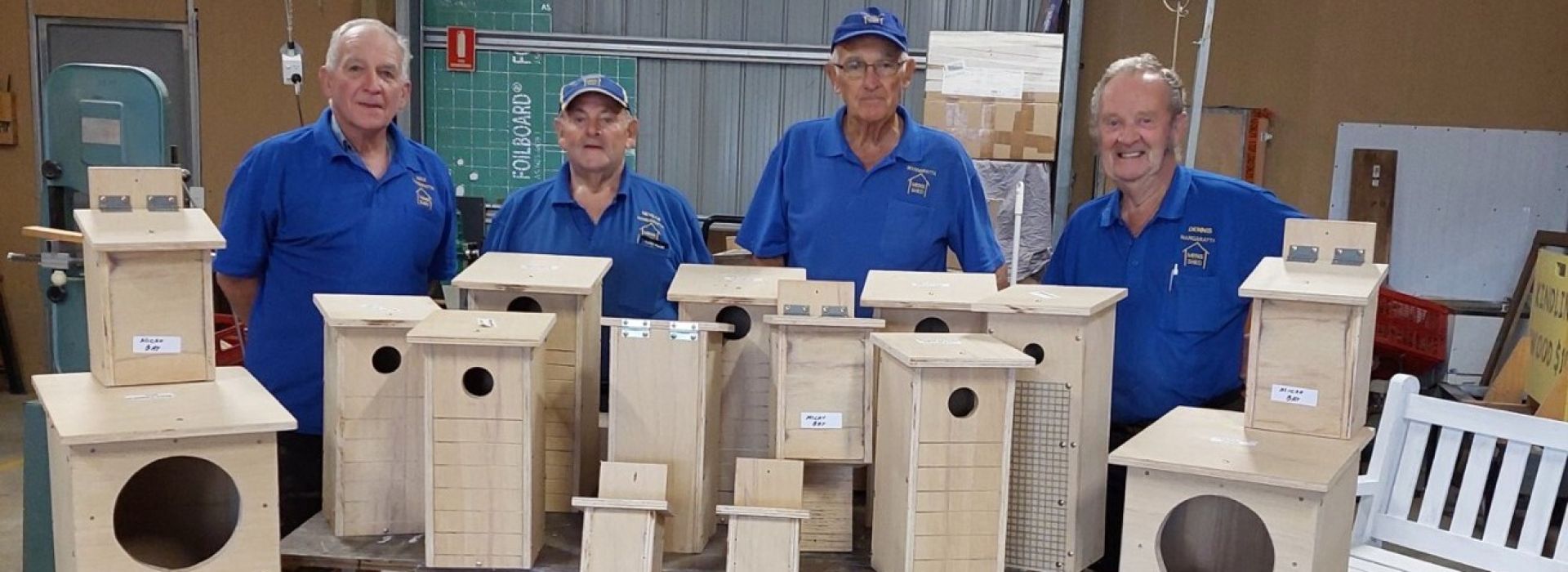 Building nest boxes with the Men's Shed