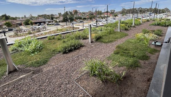 Victoria's first green canopy on a railway station